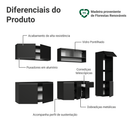 Armário de Cozinha Completa 300 cm Suspenso Preto Nice Madesa 04