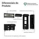 Armário de Cozinha Completa 300 cm Preto Nice Madesa 08