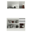 Armário de Cozinha Compacta 100% MDF 120 cm Frentes Branco Brilho Smart Madesa XP