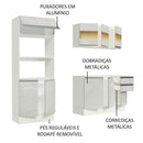 Armário de Cozinha Compacta 100% MDF 190 cm Frentes Branco Brilho Smart Madesa XP
