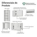 Armário de Cozinha Completa 270 cm Branco Vik Madesa 05