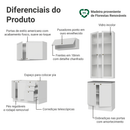Armário de Cozinha Completa 270 cm Branco Vik Madesa 06