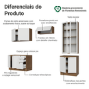 Armário de Cozinha Completa 270 cm Rustic/Branco Vik Madesa 06
