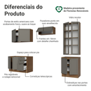 Armário de Cozinha Completa 270 cm Rustic/Cinza Vik Madesa 06