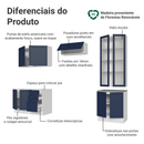 Armário de Cozinha Completa 270 cm Branco/Azul Vik Madesa 06