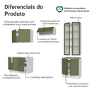 Armário de Cozinha Completa 270 cm Branco/Verde Vik Madesa 06