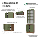 Armário de Cozinha Completa 270 cm Rustic/Verde Vik Madesa 06