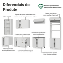 Armário de Cozinha Completa 340 cm Branco Vik Madesa 01