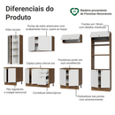 Armário de Cozinha Completa 340 cm Rustic/Branco Vik Madesa 01