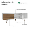 Rack para TV até 80 Polegadas 160cm Branco/Rustic Pés Rustic Madesa XP