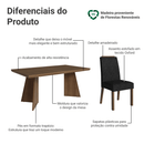 Conjunto Sala de Jantar Tampo de Madeira 4 Cadeiras Rustic/Oxford Arles Madesa