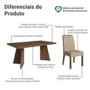 Conjunto Sala de Jantar Tampo de Madeira 4 Cadeiras Rustic/Imperial Arles Madesa