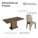 Conjunto Sala de Jantar Tampo de Madeira 6 Cadeiras Rustic/Imperial Bosque Madesa