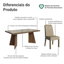 Conjunto Sala de Jantar Tampo com Vidro 6 Cadeiras Rustic/Cinza/Imperial Pienza Madesa