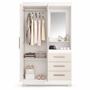 Guarda Roupa Solteiro 2 Portas 3 Gavetas Flex NT6020 Nótável Móveis