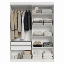 Guarda-Roupa Closet 2 Gavetas 121 cm Branco Venus Madesa