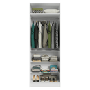 Guarda-Roupa Modulado 2 Portas com Espelho 4 Prateleiras 1 Cabideiro Branco Neo Madesa