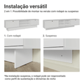 Rack Suspenso para TV até 80 Polegadas 218 cm 2 Portas Branco Vik Madesa