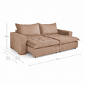 Sofá Cama Retrátil 3 Lugares Milano Design