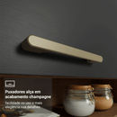 Balcão Gabinete de Pia 105 cm 3 Portas 2 Gavetas Rustic/Preto Lille Madesa