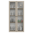 Cristaleira Suspensa 70 cm 2 Portas de Vidro Rustic/Crema Vik Madesa