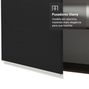 Porta-Geladeira 73 cm 1 Porta Basculante Rustic/Preto Glamy Madesa