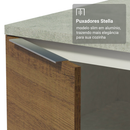 Porta-Geladeira 73 cm 1 Porta Basculante Branco/Rustic Stella Madesa