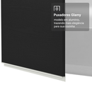 Porta-Geladeira 73 cm 1 Porta Basculante Preto/Branco/Preto Glamy Madesa