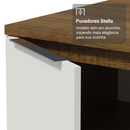 Porta-Geladeira 83 cm 1 Porta Basculante Rustic/Branco Stella Madesa