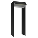 Porta-Geladeira 83 cm 1 Porta Basculante Preto/Branco/Preto Lux Madesa
