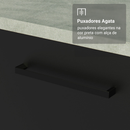 Porta-Geladeira 103 cm 1 Porta Basculante Preto/Branco/Preto Agata Madesa