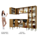 Armário de Cozinha Completa de Canto 293cm Rustic Emilly Line Madesa 06