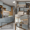 Armário de Cozinha Completa 400 cm Rustic/Cinza Lux Madesa 02