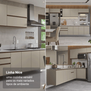 Armário de Cozinha Compacta 180 cm Suspenso Crema Nice Madesa 04