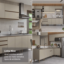 Armário de Cozinha Completa 260 cm Crema Nice Madesa 04