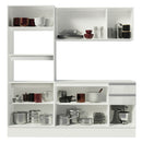 Armário de Cozinha Compacta 100% MDF 190 cm Frentes Branco Brilho Smart Madesa XP