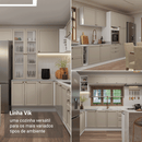 Armário de Cozinha Completa 270 cm Branco/Crema Vik Madesa 06