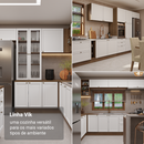 Armário de Cozinha Completa 270 cm Rustic/Branco Vik Madesa 06