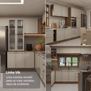 Armário de Cozinha Completa 270 cm Rustic/Crema Vik Madesa 06