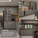 Armário de Cozinha Completa 270 cm Rustic/Cinza Vik Madesa 06