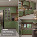Armário de Cozinha Completa 270 cm Rustic/Verde Vik Madesa 06