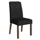 Conjunto Sala de Jantar Tampo de Madeira 4 Cadeiras Rustic/Preto/Oxford Arles Madesa