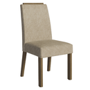 Conjunto Sala de Jantar Tampo de Vidro 6 Cadeiras Rustic/Crema/Imperial Tulipa Madesa