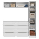 Conjunto Quarto com 1 Guarda-Roupa Neo 2 Aéreos 2 Cômodas Branco Madesa 01
