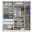 Guarda-Roupa Modulado 200 cm 5 Portas com Espelhos 2 Gavetas Branco Neo Madesa 02