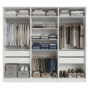 Guarda-Roupa Modulado 240 cm 6 Portas com Espelhos 4 Gavetas Branco Neo Madesa 02