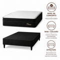 Cama Box Casal (Base + Colchão) Paris Topazio