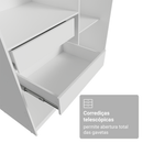 Guarda-Roupa Closet 2 Gavetas 121 cm Branco Venus Madesa