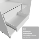 Guarda-Roupa Closet com Pés 2 Gavetas 121 cm Branco Venus Madesa