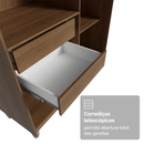 Guarda-Roupa Closet com Pés 2 Gavetas 121 cm Rustic Venus Madesa